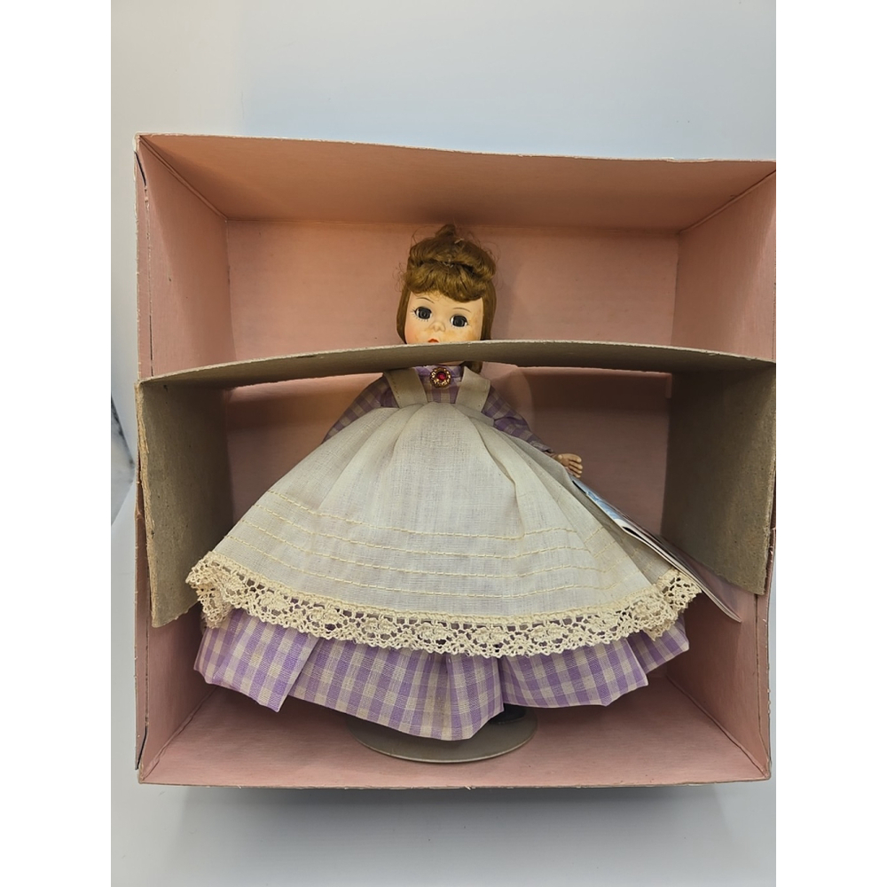 Vintage Madame Alexander Little Women Doll MEG 8” in Purple Dress #414